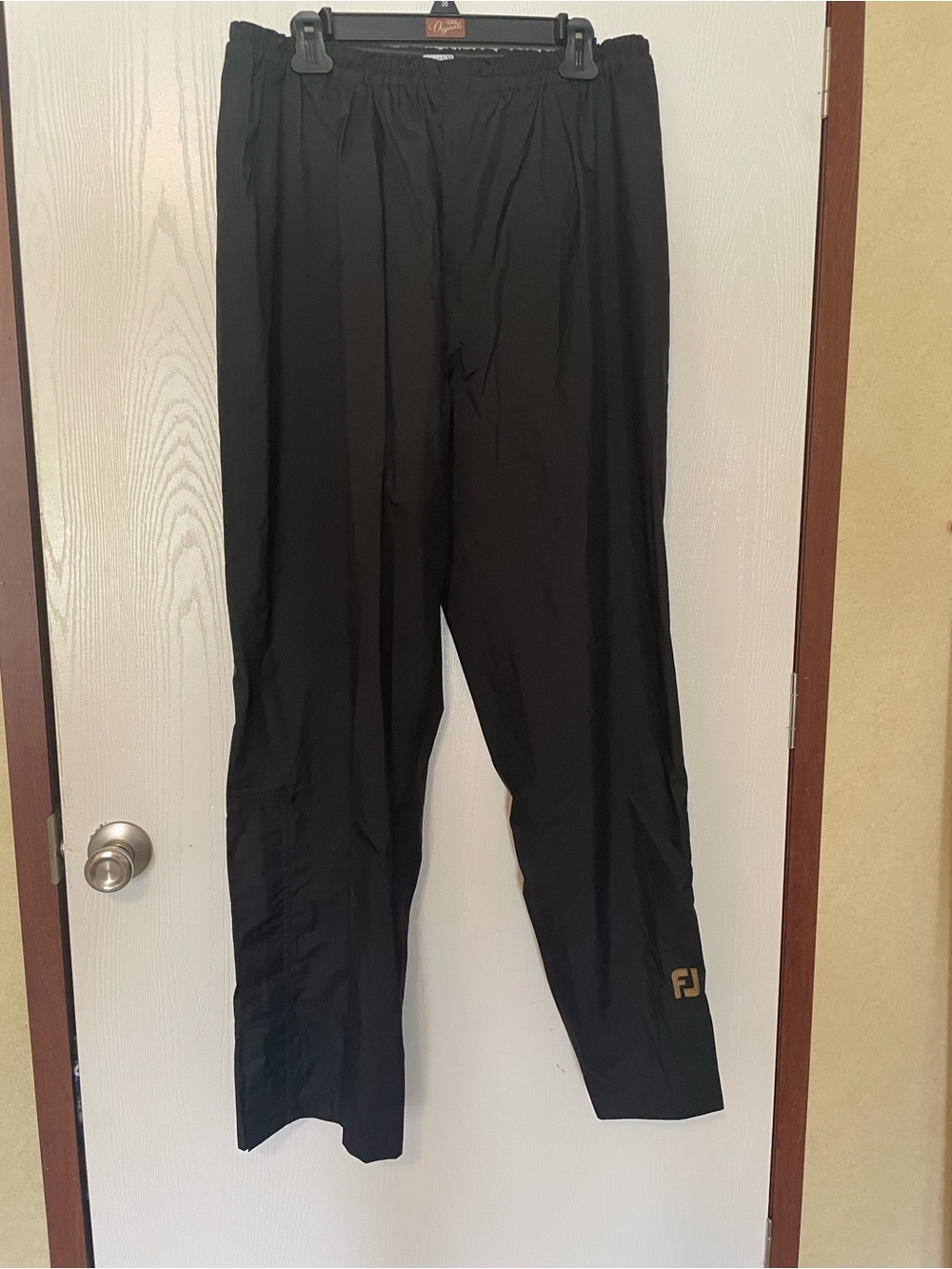 FootJoy DryJoys Waterproof Golf Rain Pants Black Mens Size Large Excellent
